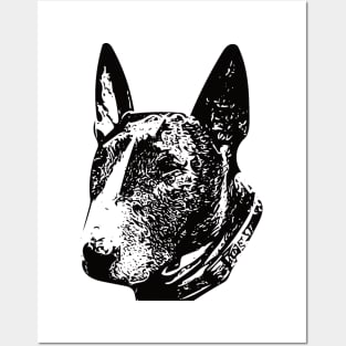 Bull Terrier Face Design - A Bully Christmas Gift Posters and Art